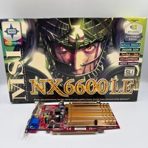 MSI NVIDIA GeForce 6600 LE 256MB DDR PCI-Express Video Card NX6600LE-TD256E CIB